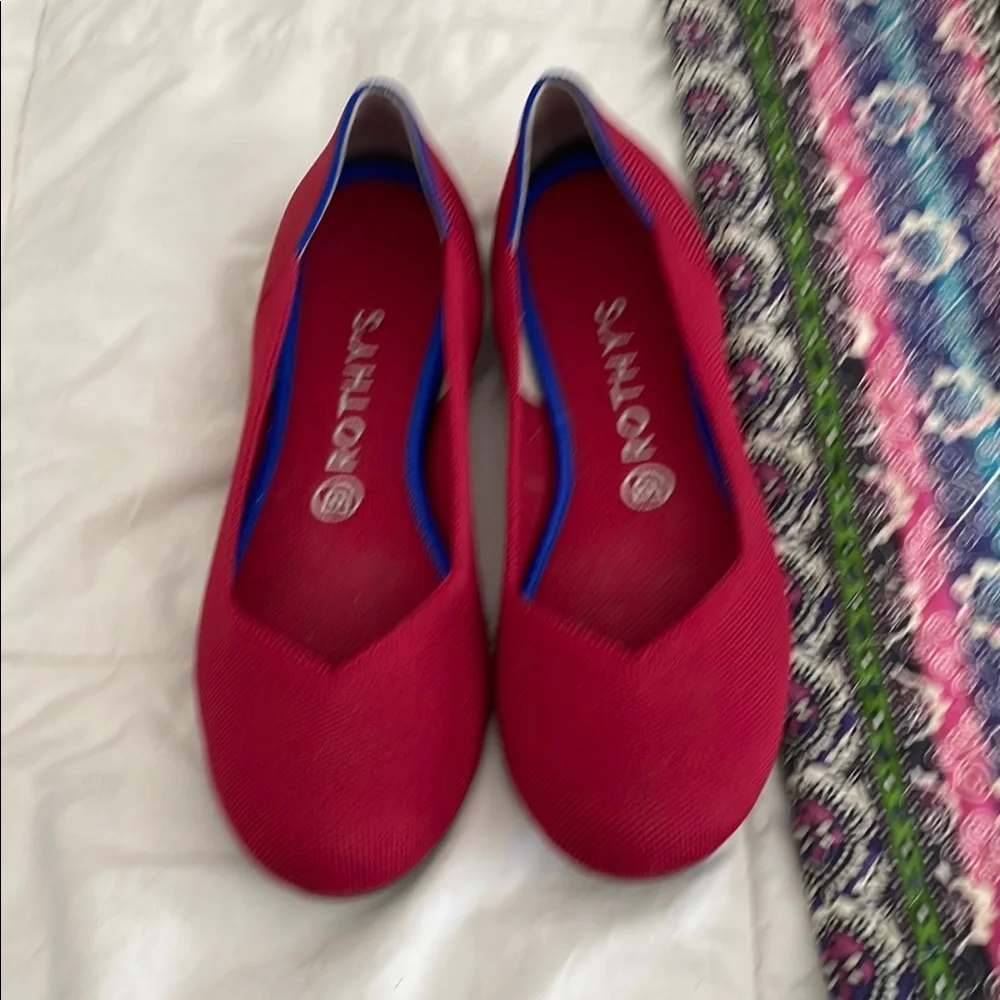 Rothy's Women's Scarlet and Blue Flats